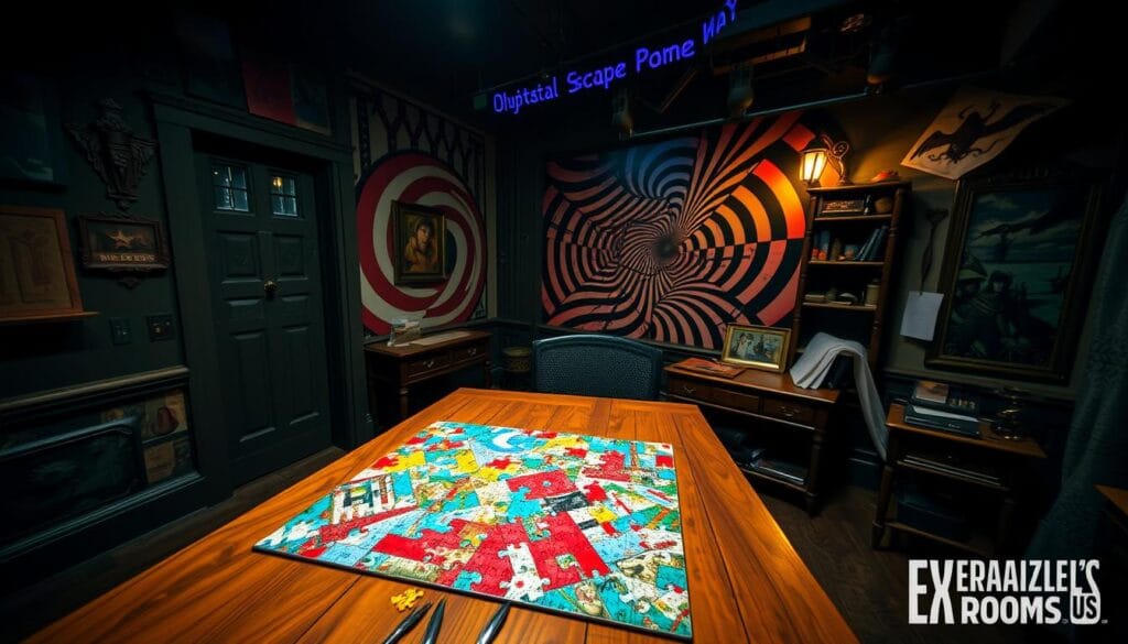 puzzles visuales en escape rooms